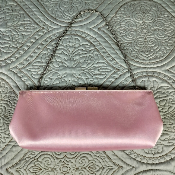 2/$30‎ Handmade Petal Pink Satin Womens Formal Womens Purse Handbag Whimsical - Picture 3 of 15